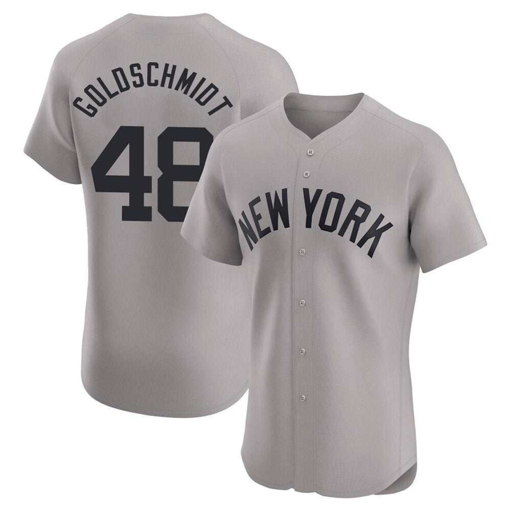 NY.Yankees #48 Paul Goldschmidt Player Gray Limited Elite Home Fdoa Stitched Jerseys