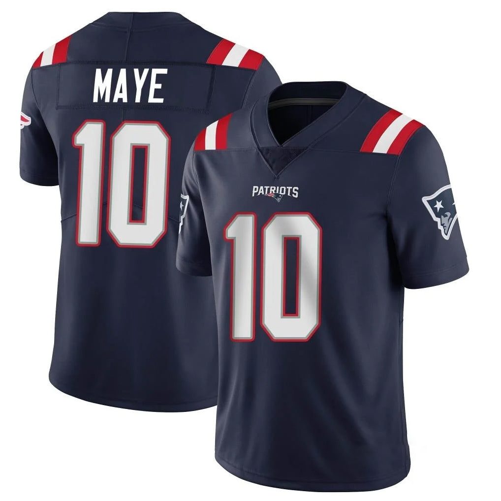 NE.Patriots #10 Drake Maye Player Navy Vapor Untouchable Home Game Gdoa Stitched Jerseys