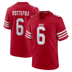 SF.49ers #6 Malik Mustapha Player Red Game Home Gdoa Stitched Jerseys