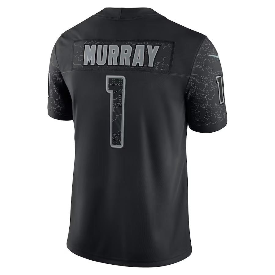 A.Cardinals #1 Kyler Murray Player Black RFLCTV Limited Home Game Gdoa Stitched Jerseys