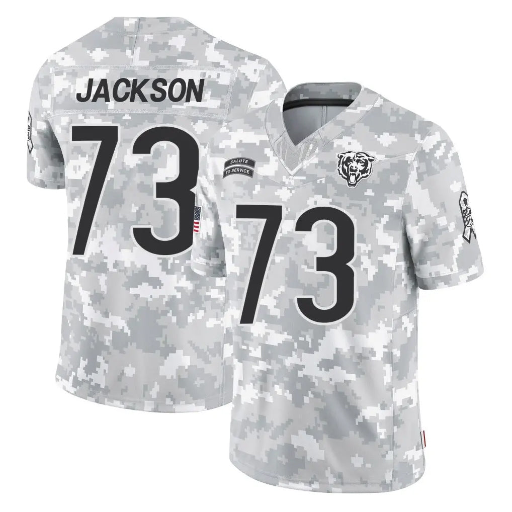 C.Bears #73 Jonah Jackson Player Arctic Camo Salute to Service Limited Gdoa Stitched Jerseys