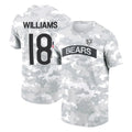 C.Bears #18 Caleb Williams Player Arctic Camo Salute to Service Performance T-Shirt Limited Gdoa Stitched Jerseys