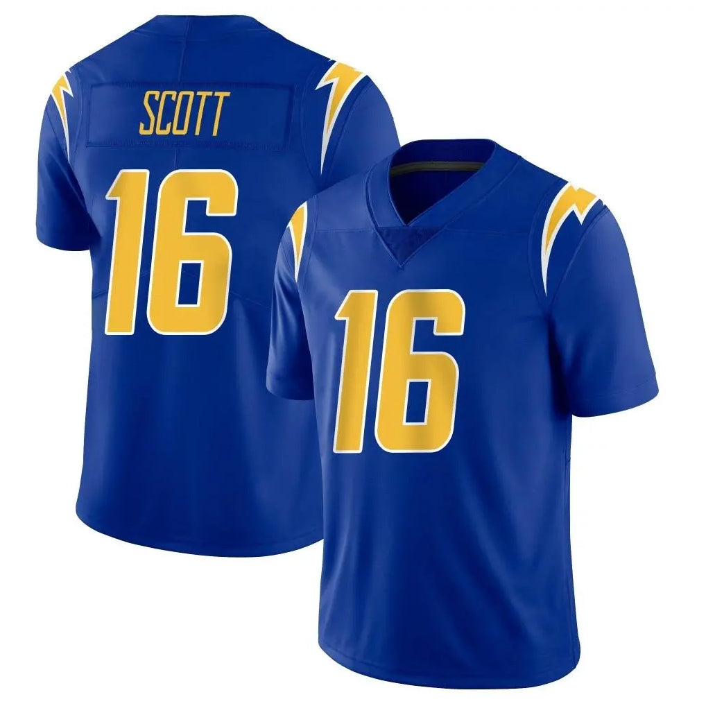 LA.Chargers #16 J.K. Scott Player Royal Limited Vapor Home Game Gdoa Stitched Jerseys