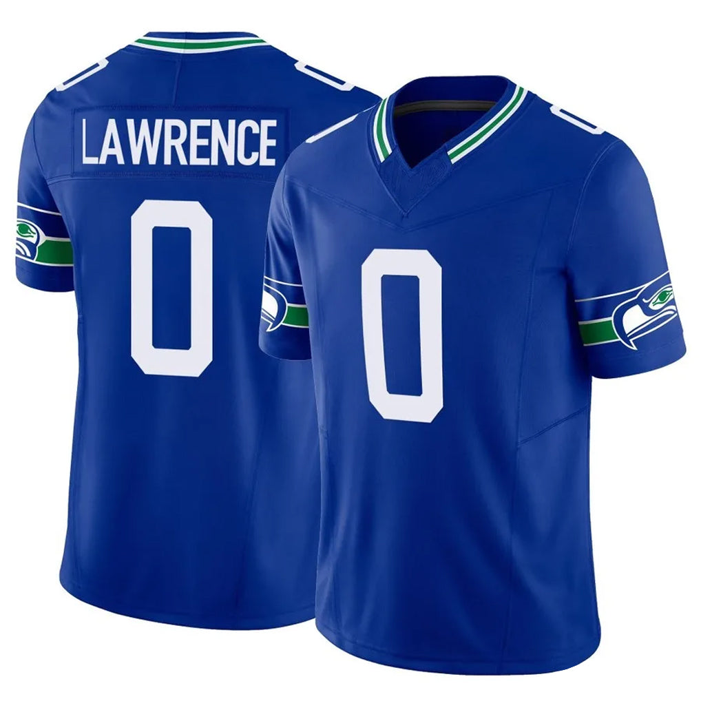 S.Seahawks #0 DeMarcus Lawrence Player Royal Limited Throwback Vapor F.U.S.E. Home Game Gdoa Stitched Jerseys