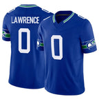 S.Seahawks #0 DeMarcus Lawrence Player Royal Limited Throwback Vapor F.U.S.E. Home Game Gdoa Stitched Jerseys