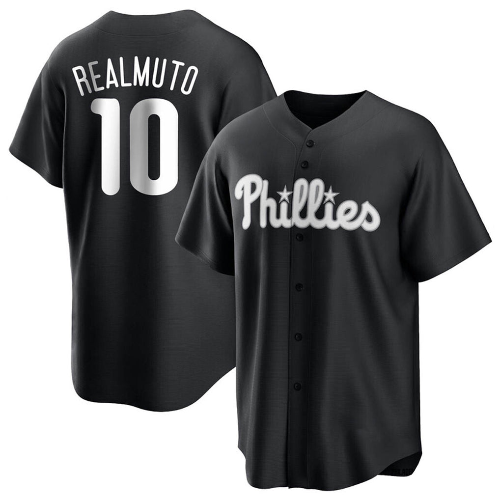 P.Phillies #10 J.T. Realmuto Player Black Alt Fashion Home Game Fdoa Stitched Jerseys