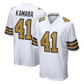 NO.Saints #41 Alvin Kamara Player White Alternate Home Game Gdoa Stitched Jerseys
