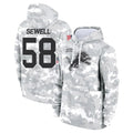 D.Lions #58 Penei Sewell Player Arctic Camo Salute to Service Hoodies Limited Game Gdoa Stitched Jerseys