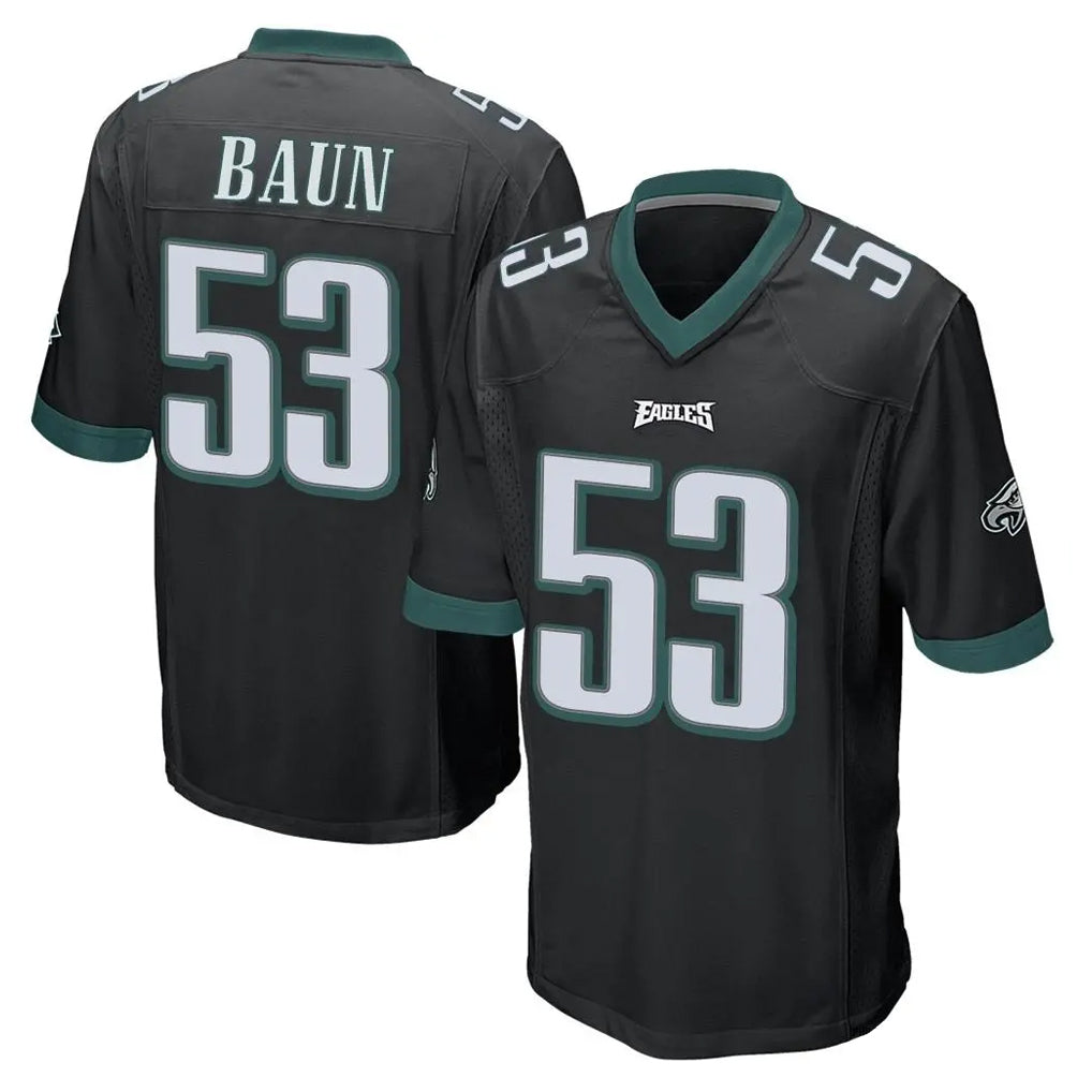 P.Eagles #53 Zack Baun Player Black Home Game Gdoa Stitched Jerseys