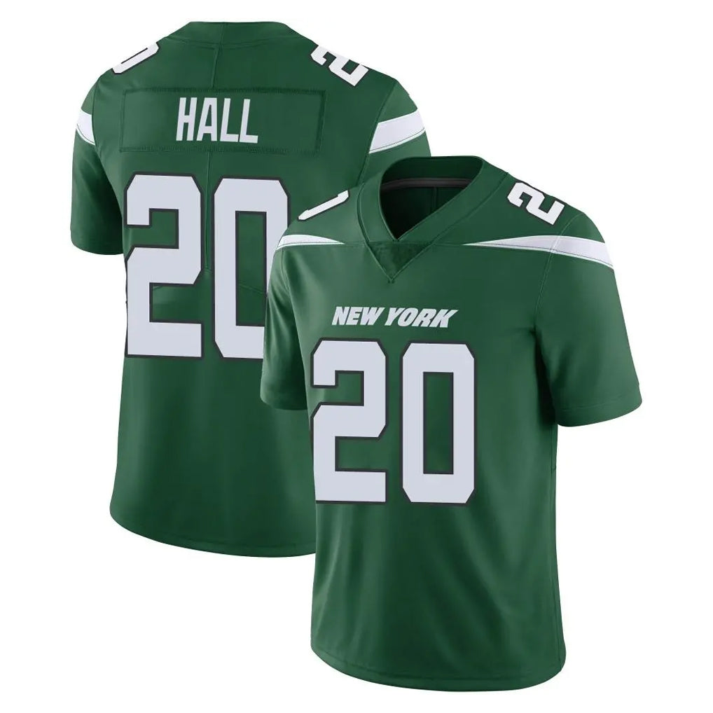 NY.Jets #20 Breece Hall Player Green Limited Vapor Home Game Gdoa Stitched Jerseys