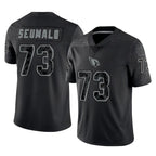 A.Cardinals #73 Isaac Seumalo Player Black RFLCTV Limited Home Game Gdoa Stitched Jerseys