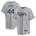 T.Bay Rays #44 Ryan Pepiot Player Gray Home Limited Fdoa Stitched Jerseys