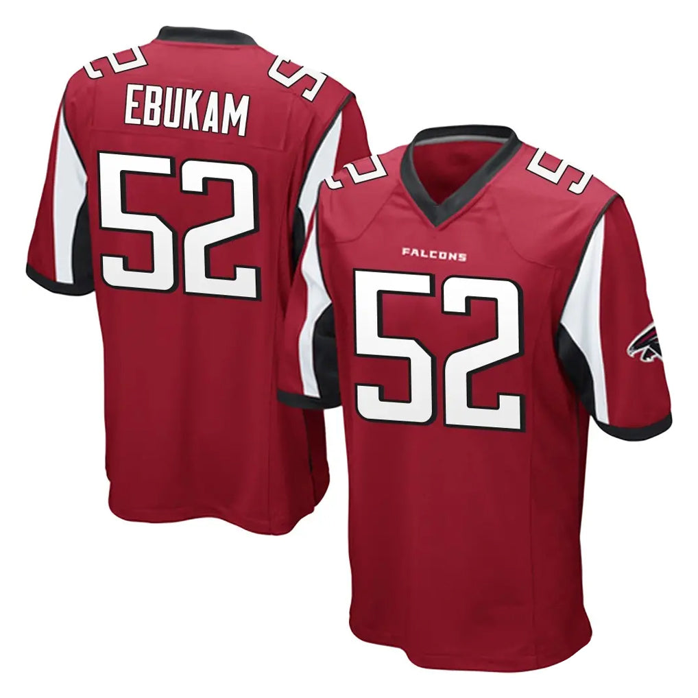 A.Falcons #52 Samson Ebukam Player Red Color Vapor Home Game Gdoa Stitched Jerseys