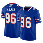 B.Bills #96 Deone Walker Player Royal Vapor F.U.S.E. Limited Home Game Gdoa Stitched Jerseys