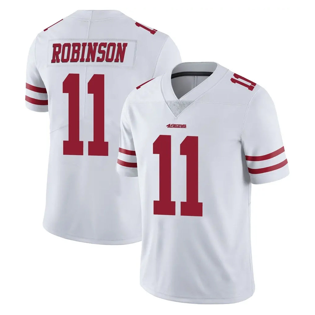 SF.49ers #11 Demarcus Robinson Player White Limited Vapor Untouchable Home Game Gdoa Stitched Jerseys
