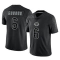 C.Bears #6 Kyler Gordon Player Black REFLECTIVE Limited Game Gdoa Stitched Jerseys