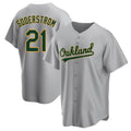 Athletics #21 Tyler Soderstrom player Gray Replica Road Stitched Jersey