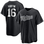 M.Twins #16 Austin Martin Player Black Home Game Fdoa Stitched Jerseys