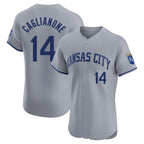 KC.Royals #14 Jac Caglianone Player Gray Limited Elite Home Gdoa Stitched Jerseys