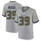 S.Seahawks #39 Ty Okada Player Grey 2025 Rivalries Collection Home Game Gdoa Stitched Jerseys