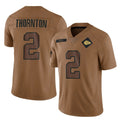 KC.Chiefs #2 Tyquan Thornton Player Brown Salute To Service Limited Gdoa Stitched Jerseys