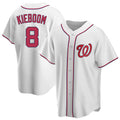 W.Nationals #8 Carter Kieboom Player White Home Replica Game Fdoa Stitched Jerseys
