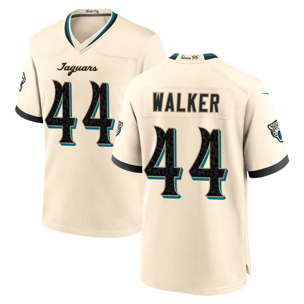 J.Jaguars #44 Travon Walker Player Natural 2026 Rivalries Collection Game Gdoa Stitched Jerseys