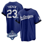 LA.Dodgers #23 Kyle Tucker Player Royal World Series Meet City Connect Home Game Fdoa Stitched Jerseys