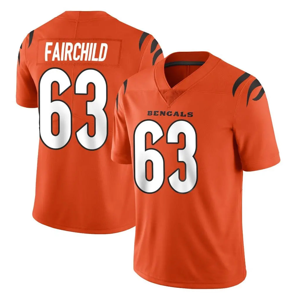 C.Bengals #63 Dylan Fairchild Player Orange Vapor Untouchable Limited Home Game Gdoa Stitched Jerseys