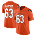 C.Bengals #63 Dylan Fairchild Player Orange Vapor Untouchable Limited Home Game Gdoa Stitched Jerseys