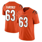 C.Bengals #63 Dylan Fairchild Player Orange Vapor Untouchable Limited Home Game Gdoa Stitched Jerseys