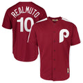 P.Phillies #10 J.T. Realmuto Player Red Cooperstown Collection Limited Home Fdoa Stitched Jerseys