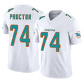 M.Dolphins #74 Kadyn Proctor Player White Limited Vapor F.U.S.E. Home Game Gdoa Stitched Jerseys