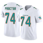 M.Dolphins #74 Kadyn Proctor Player White Limited Vapor F.U.S.E. Home Game Gdoa Stitched Jerseys