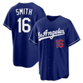 LA.Dodgers #16 Will Smith Player Royal Game Home Fdoa Stitched Jerseys
