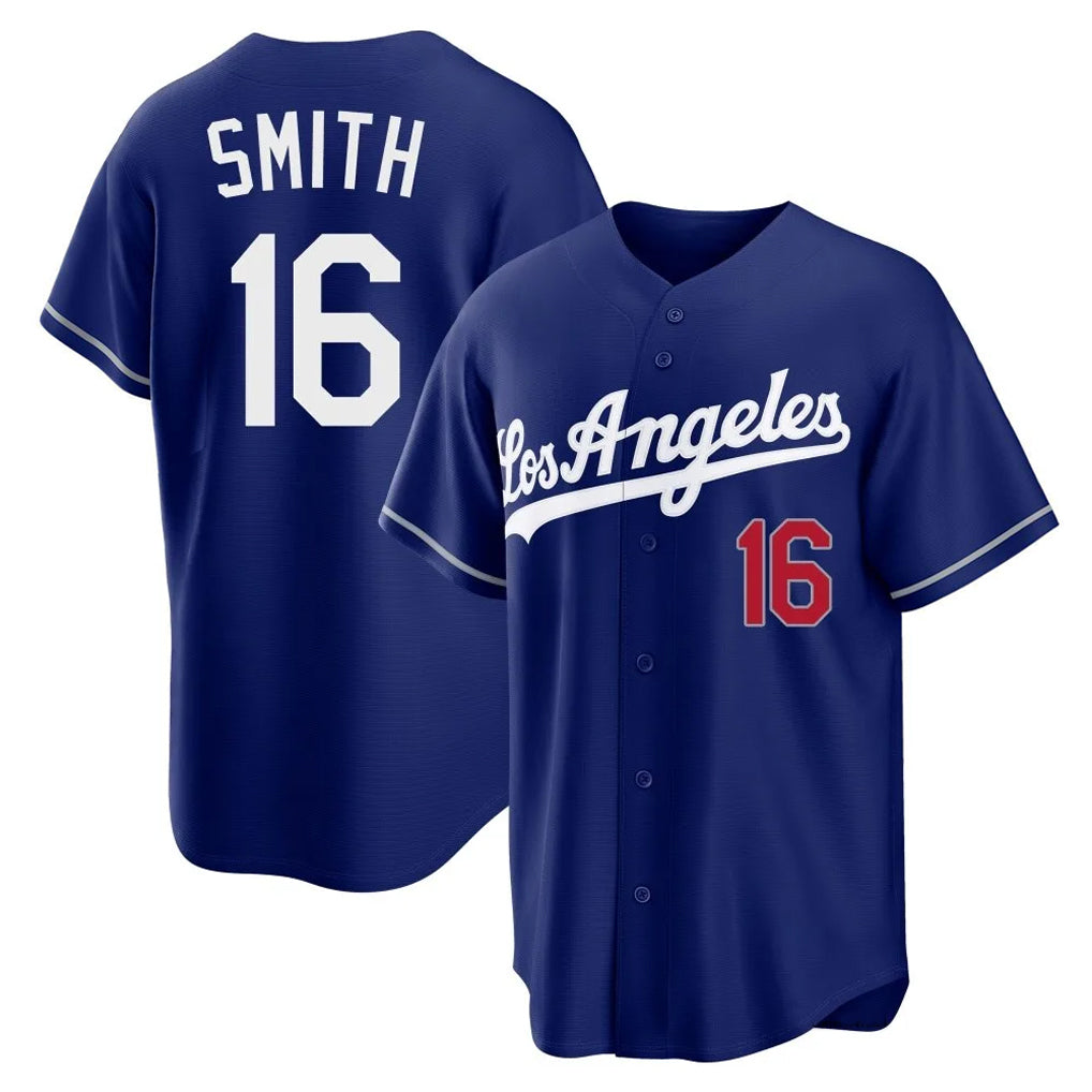LA.Dodgers #16 Will Smith Player Royal Game Home Fdoa Stitched Jerseys