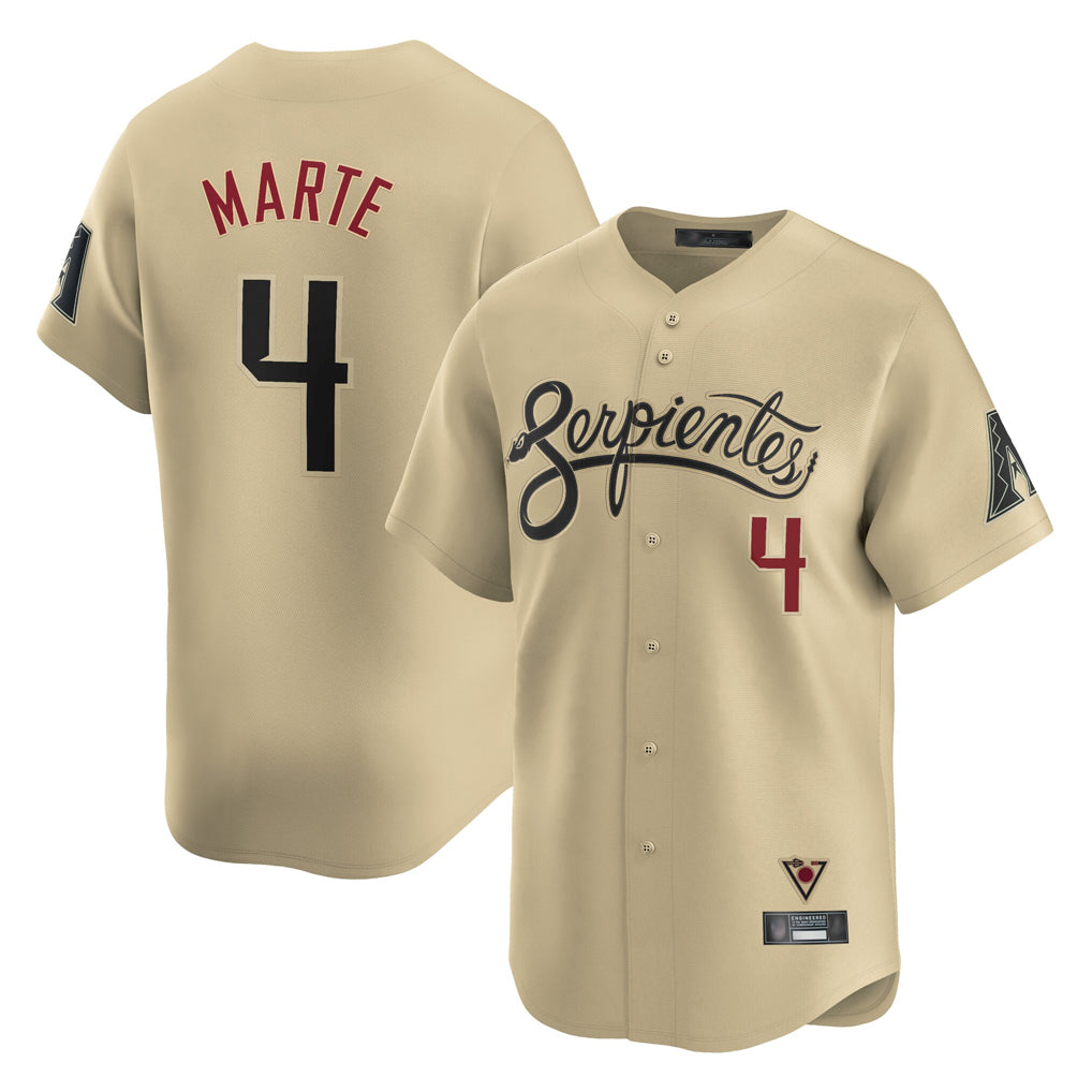A.Diamondbacks #4 Ketel Marte Player Tan City Connect Limited Home Game Gdoa Stitched Jerseys