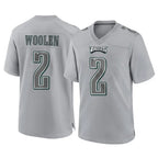 P.Eagles #2 Riq Woolen Player Gray Atmosphere Fashion Home Game Gdoa Stitched Jerseys