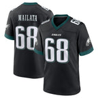 P.Eagles #68 Jordan Mailata Player Black Game Home Gdoa Stitched Jerseys