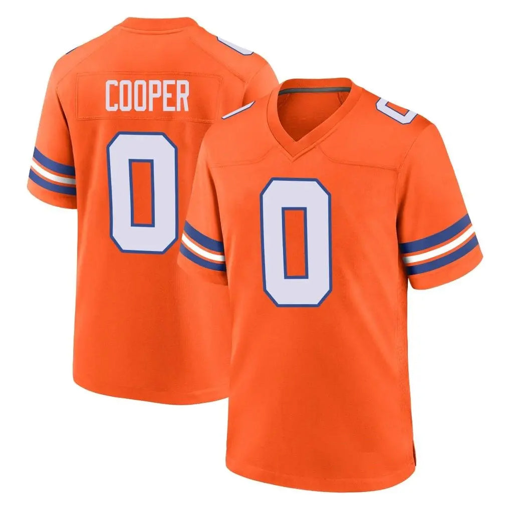 D.Broncos #0 Jonathon Cooper Player Orange Alternate Collection Throwback Game Gdoa Stitched Jerseys