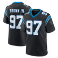 C.Panthers #97 Bobby Brown III Player Black Limited Home Game Gdoa Stitched Jerseys