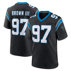 C.Panthers #97 Bobby Brown III Player Black Limited Home Game Gdoa Stitched Jerseys