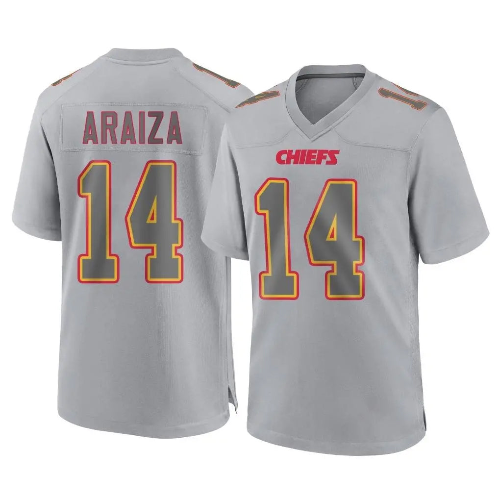 KC.Chiefs #14 Matt Araiza Player Gray Atmosphere Fashion Game Gdoa Stitched Jerseys