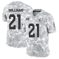 A.Cardinals #21 Garrett Williams Player Camo Salute to Service Limited Gdoa Stitched Jerseys