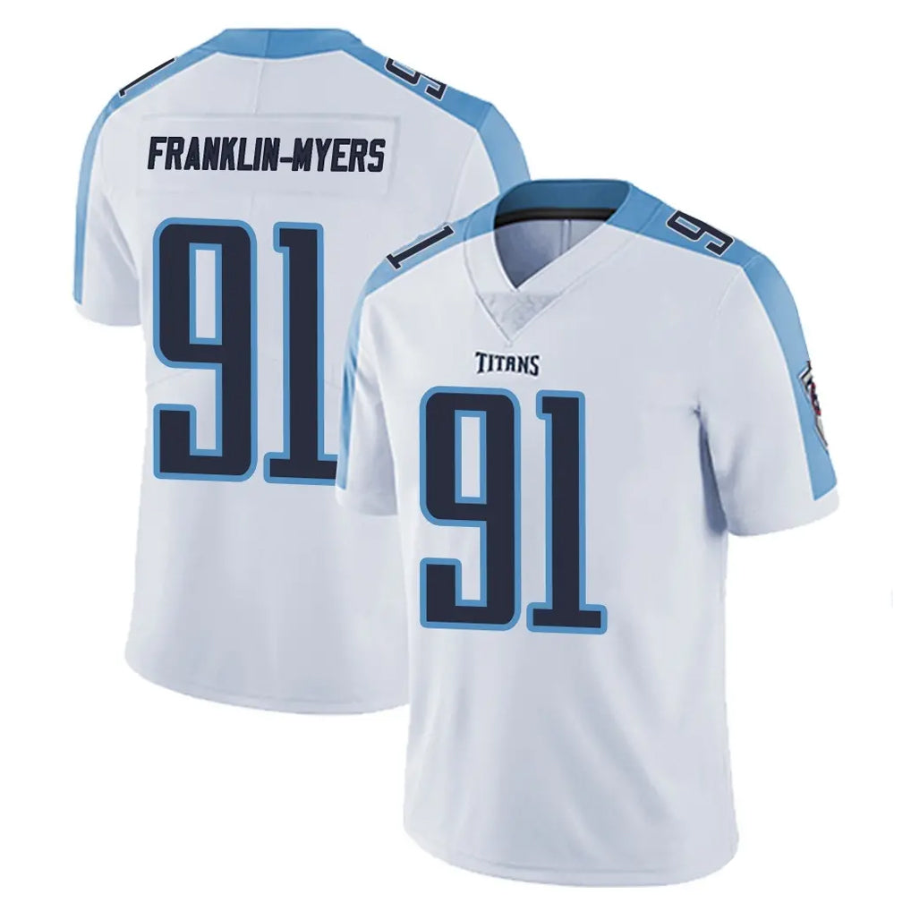 T.Titans #91 John Franklin-Myers Player White Limited Vapor Untouchable Home Game Gdoa Stitched Jerseys