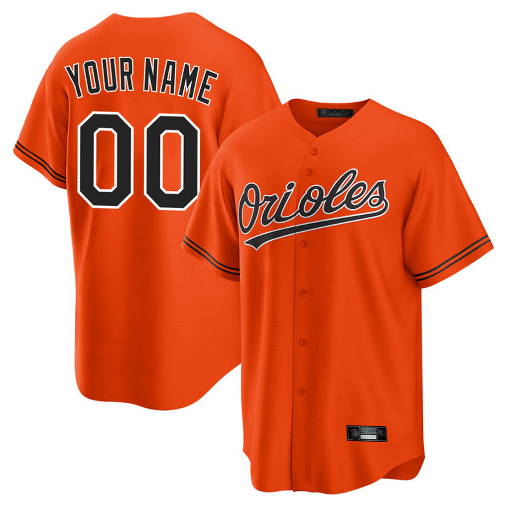 Custom B.Orioles Orange Home Game Any Name & Number Gdoa Stitched Jerseys
