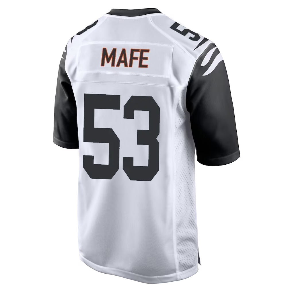 C.Bengals #53 Boye Mafe Player White Alternate Home Game Gdoa Stitched Jerseys