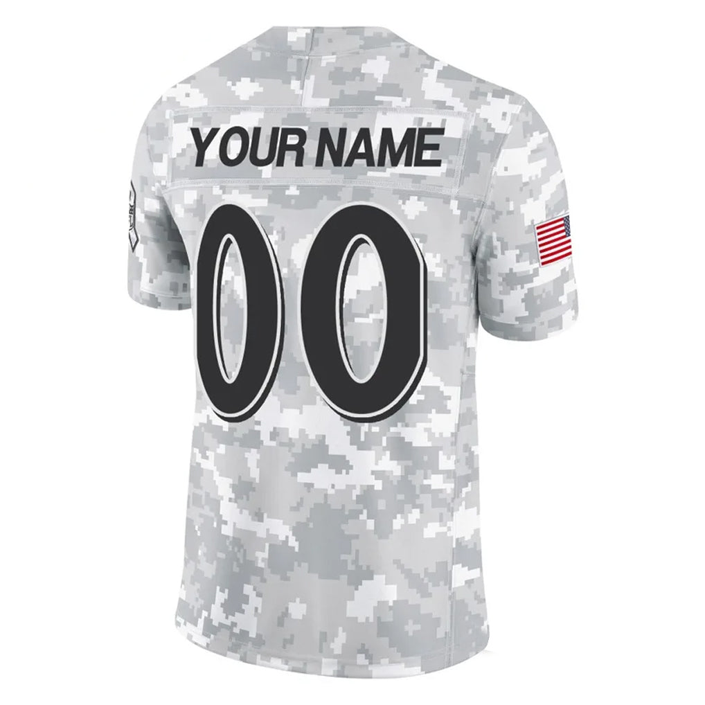 Custom B.Ravens Arctic Camo Salute to Service Limited Any Name & Numbers Gdoa Stitched Jerseys