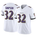 B.Ravens #32 Trenton Simpson Player White Vapor F.U.S.E. Limited Home Game Gdoa Stitched Jerseys