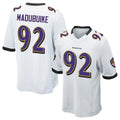 B.Ravens #92 Nnamdi Madubuike Player White Alternate Home Game Gdoa Stitched Jerseys